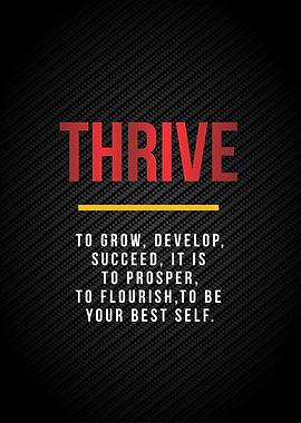 thrive motivation poster
