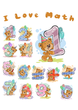 Brown Teddy Bear Numerals
