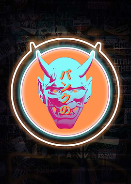 Cyberpunk Hannya Mask