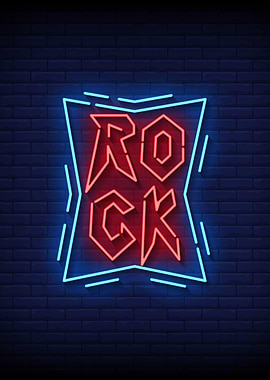 Rock Music Neon Sign