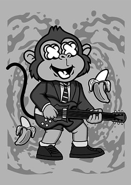 monkey rock cartoon