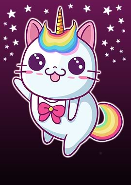Funny unicorn cute cat
