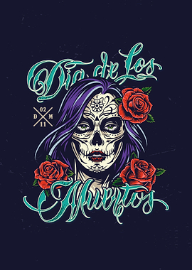 Dia De Los Muertos Colorfu