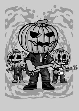 halloween guitar cartoon