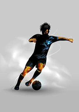 Abstract dribbling soccer