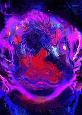 Purple abstract waves