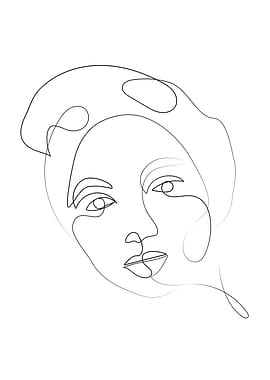 Erotic woman face decor