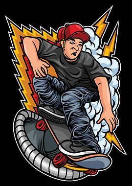 Skateboarder Illustration