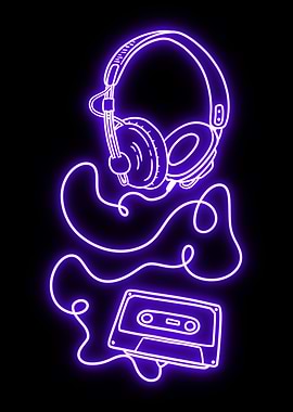 Listen music neon