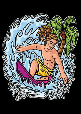 Surfing Illustration