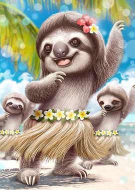 SLOTH HULA DANCERS