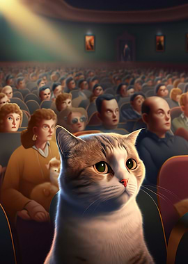 Cat in the cinema