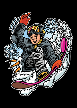Snowboarding Illustration
