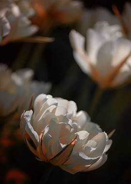 A bouquet of spring tulips