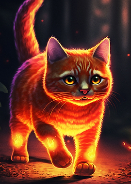 Orange Light Cat