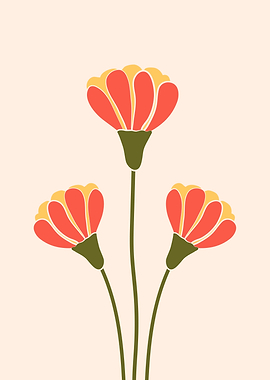 Cute Botanical flowers art