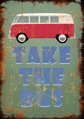 VW Take The Bus Poster