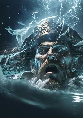 Drowning Pirate Captain