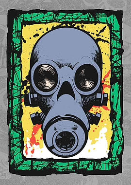 Cyborg Gasmask Punk Robot