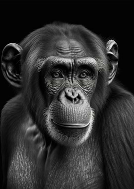 Portrait of a Chimpanzee