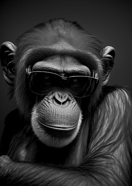Portrait of a Chimpanzee