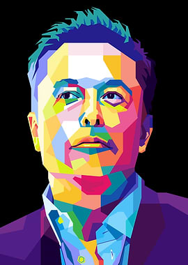 elon musk pop art