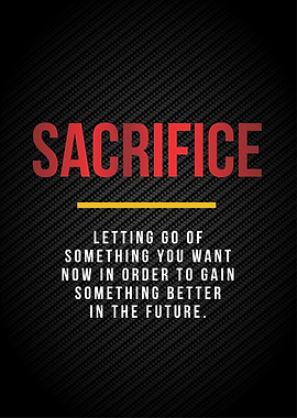 sacrifice motivational art