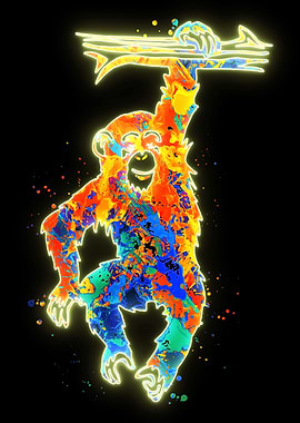 Monkey Hanging Chimp