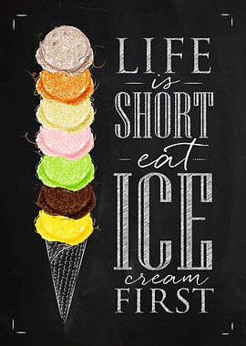 Ice cream cone chalk