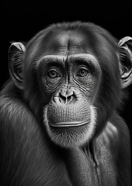 Portrait of a Chimpanzee