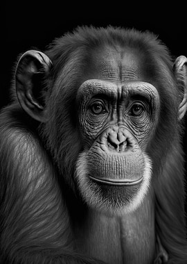 Portrait of a Chimpanzee