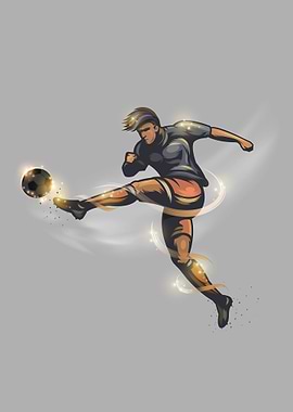 Soccer player power shot
