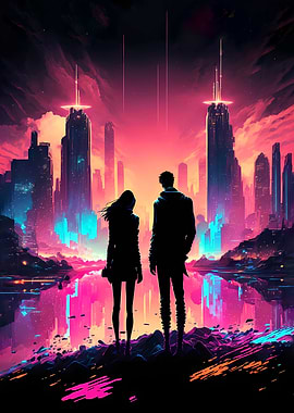 Couple Lake Landscape