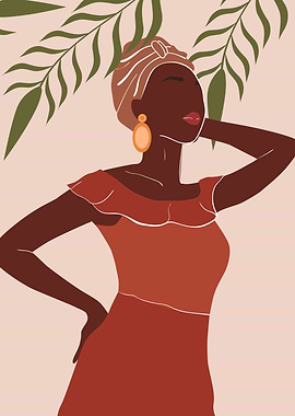 Trendy African woman decor