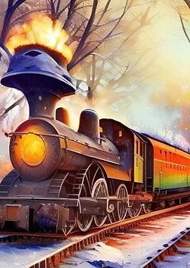 Retro Locomotive Train