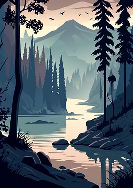 River sunset