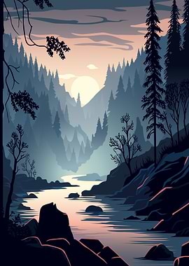 River sunset