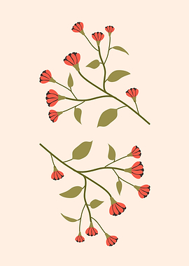 Botanical tropical leaves