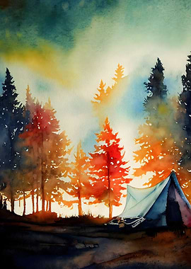 Autumn atmosphere camping