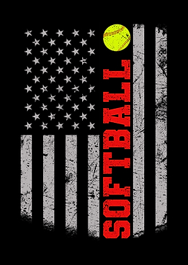 Softball USA Flag