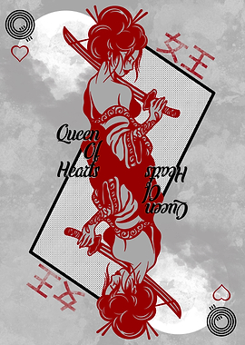 Anime queen playing card