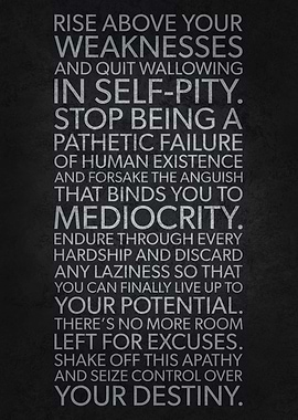 Rise Above Your Weaknesses