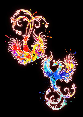 Phoenix Bird Couple