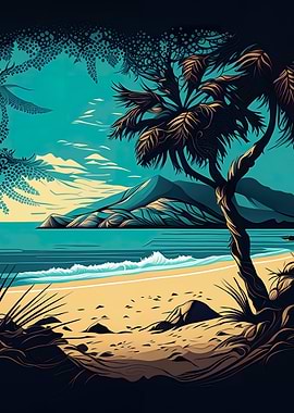 Vector Art Beach