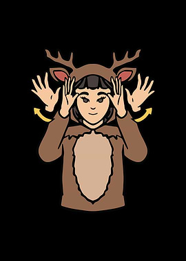 Deer Animal ASL Hand