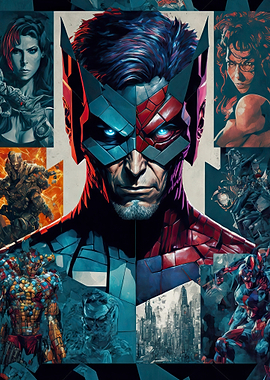 Vintage Superhero Poster