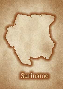 Suriname glow old map