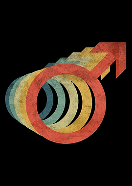 Male Symbol Boy Retro