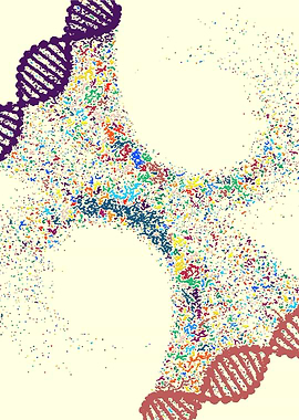 DNA science painting