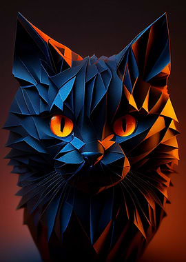 The Vintage Geometric Cat